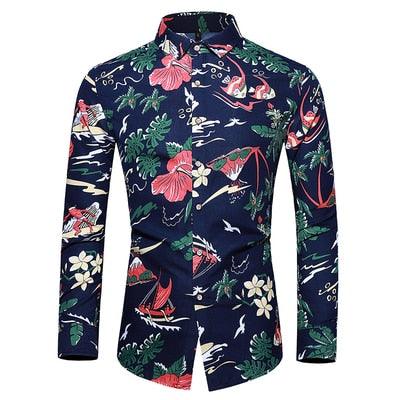 Printed Long Sleeve Men’s Shirt - Elysian