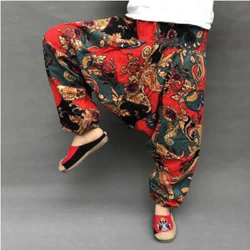 Cross Pants Loose Trouser Cotton Pants