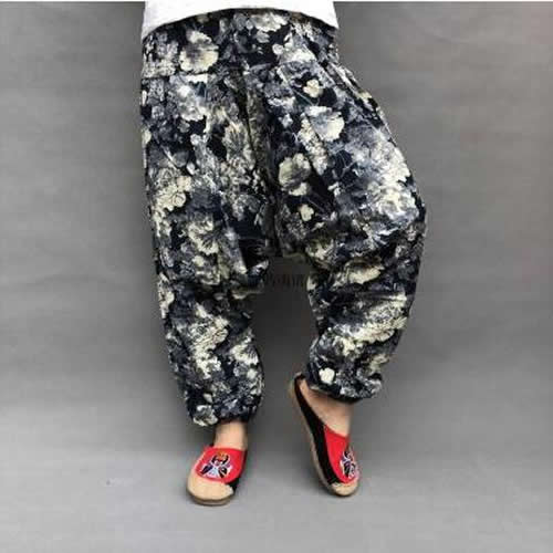 Cross Pants Loose Trouser Cotton Pants