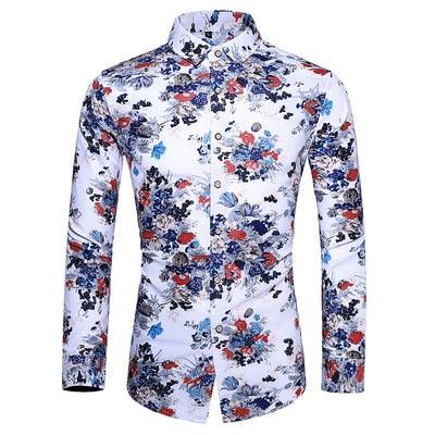 Printed Long Sleeve Men’s Shirt - Elysian