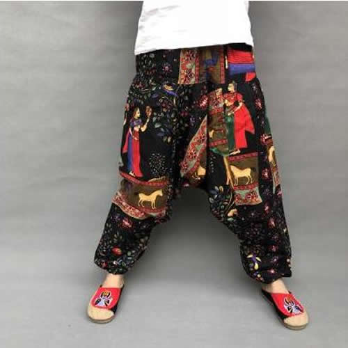 Cross Pants Loose Trouser Cotton Pants