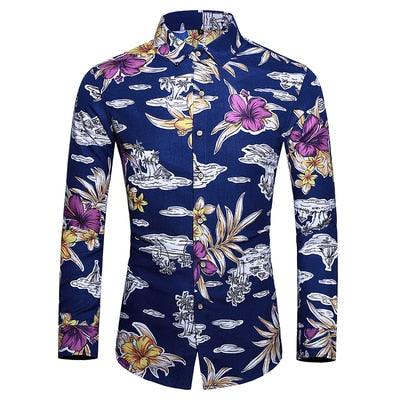 Printed Long Sleeve Men’s Shirt - Elysian