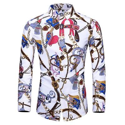 Printed Long Sleeve Men’s Shirt - Elysian