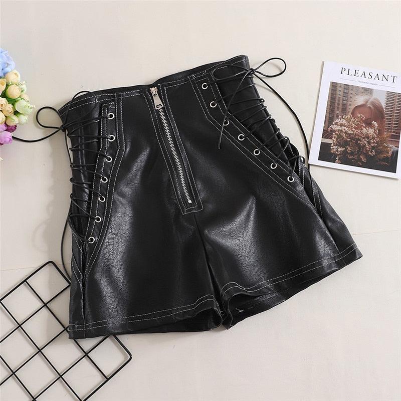 Women’s Zipper Tie High Waist Shorts - Elysian