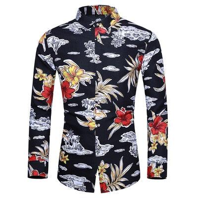 Printed Long Sleeve Men’s Shirt - Elysian