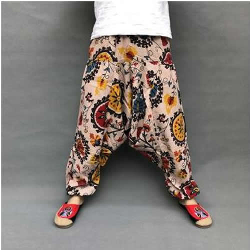 Cross Pants Loose Trouser Cotton Pants