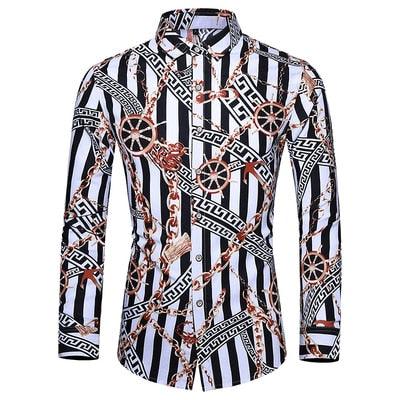 Printed Long Sleeve Men’s Shirt - Elysian