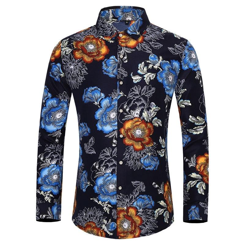 Men’s Long Sleeve Plus Size Patterned Shirts - Elysian