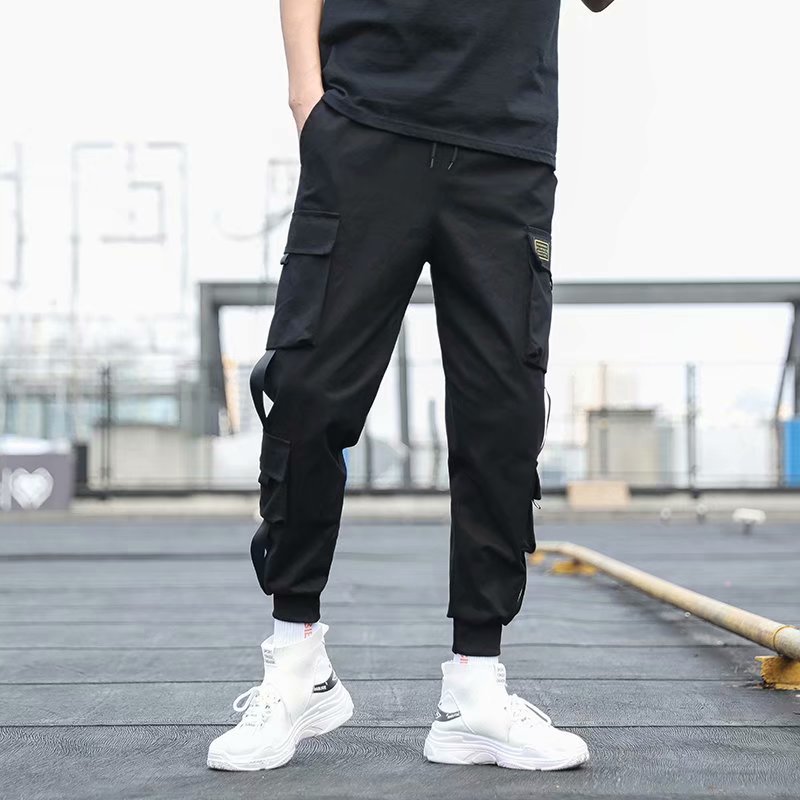 Multi-Pocket HipHop Mens Casual Joggers Pant