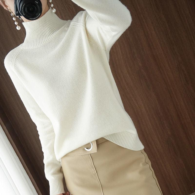 Turtleneck Pullover Bottoming Cashmere Sweater - Elysian