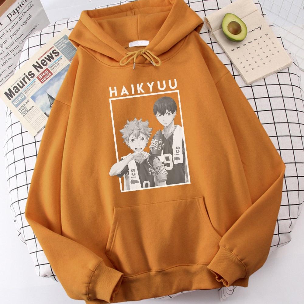 Casual Funny Hip Hop Hooded Japan Anime Hoodies Fly High Graphic Men Sweatshirts - Elysian