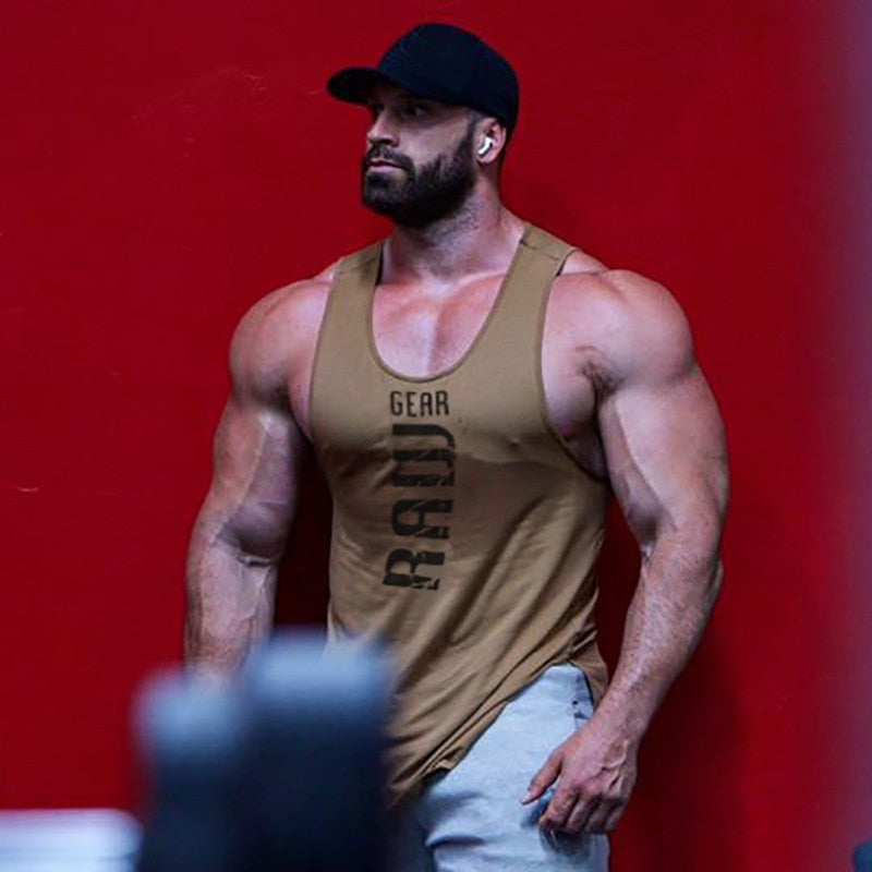 Mens GYM Wear Sleeveless Shirt.