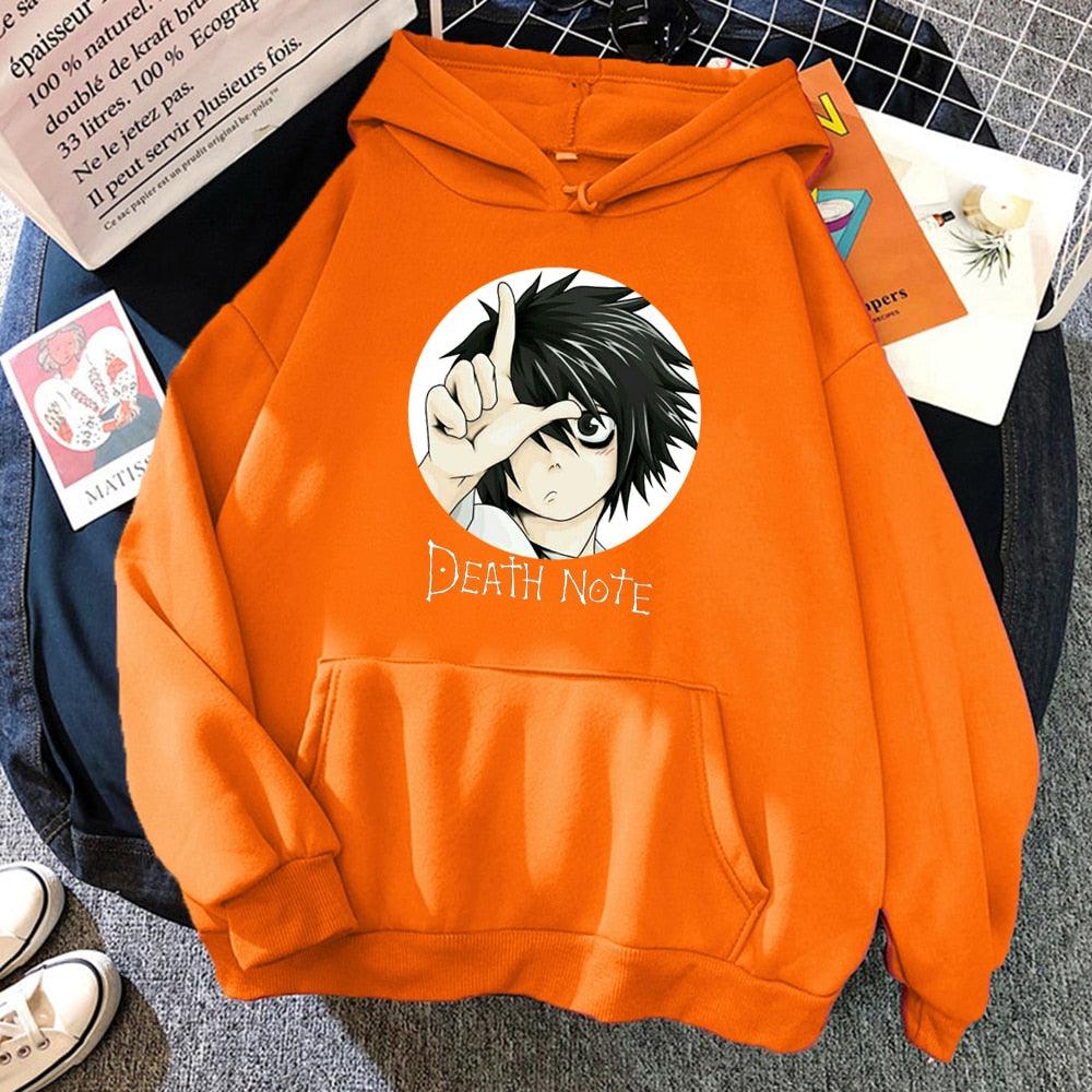 Japanese Manga Death Note L-Lawliet Anime Hoodie Fashion Streetwear - Elysian