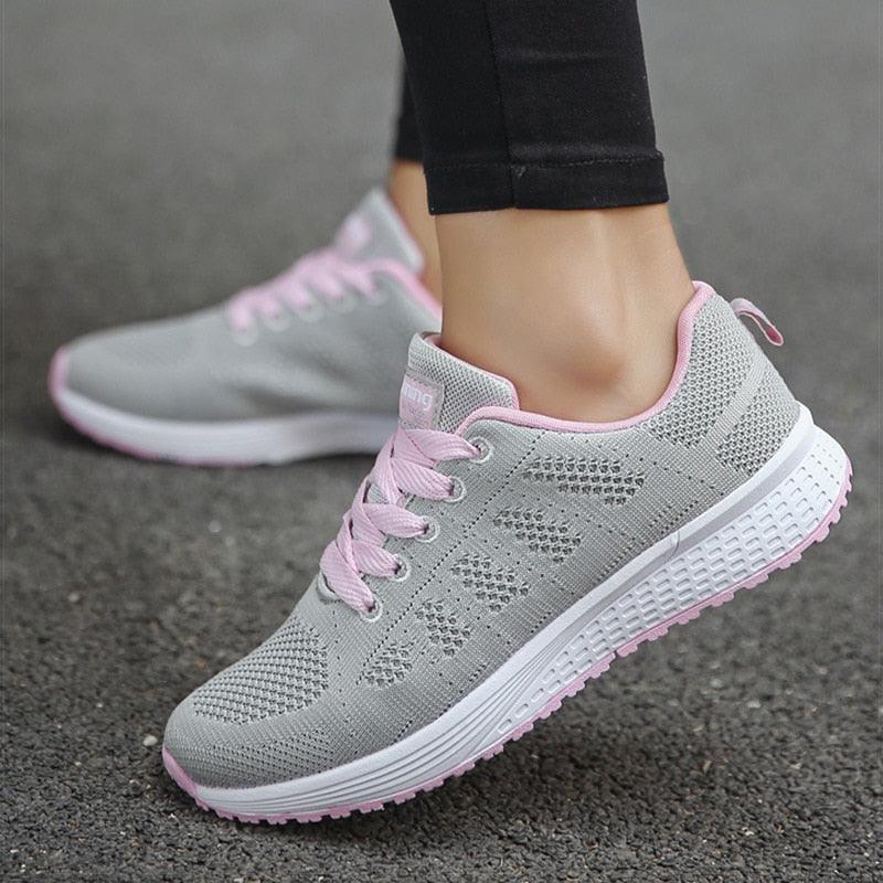 Womens Breathable Ultralight Femme Vulcanize Sneakers - Elysian