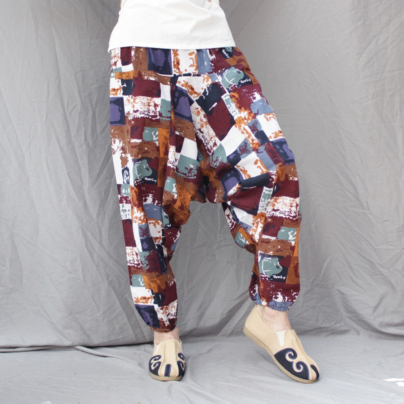 Cross Pants Loose Trouser Cotton Pants