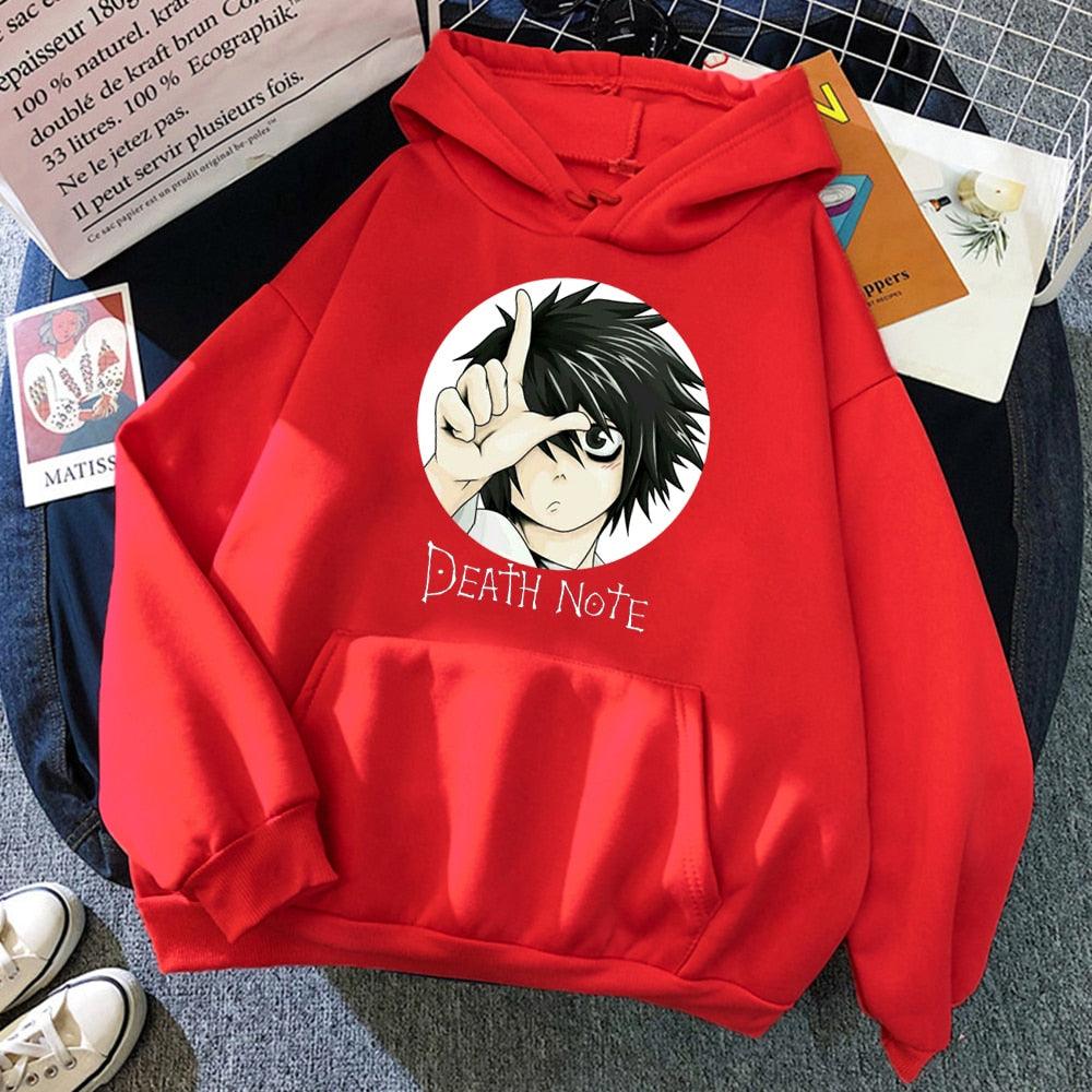 Japanese Manga Death Note L-Lawliet Anime Hoodie Fashion Streetwear - Elysian