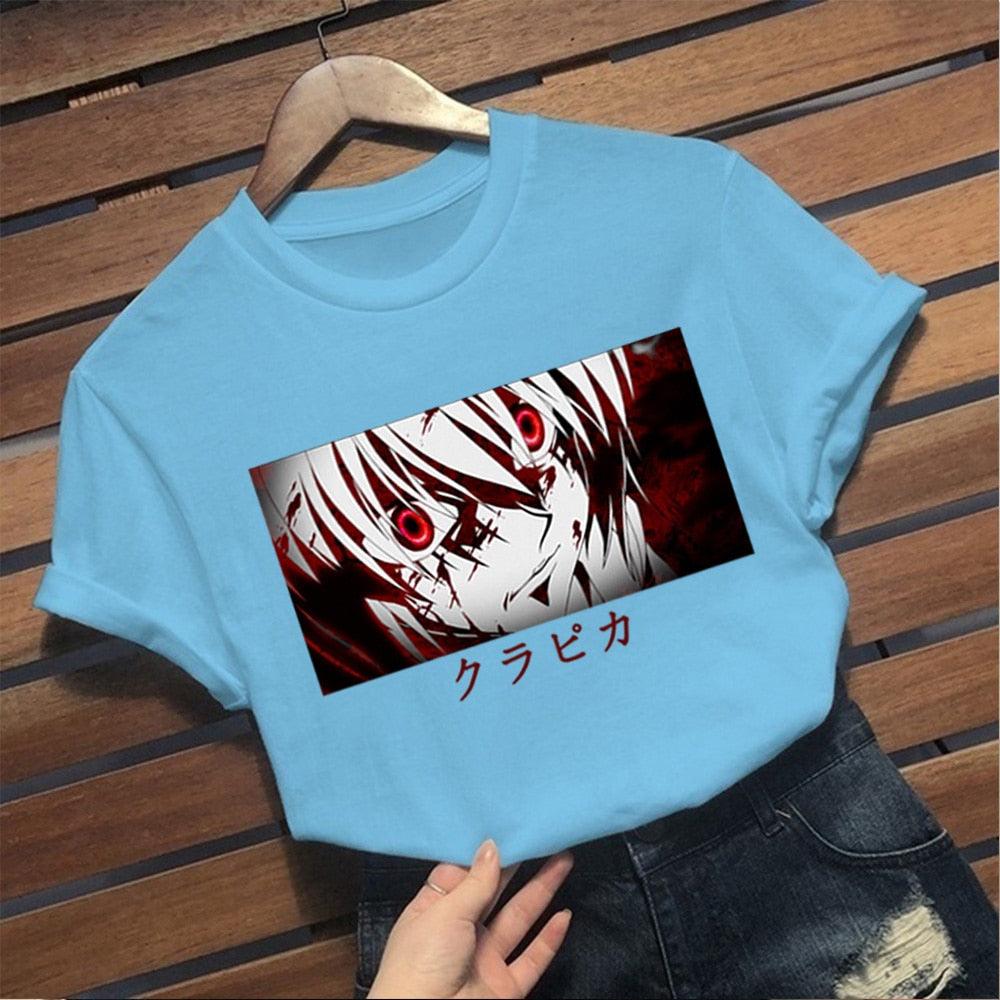 Kurapika Eyes Anime Manga Short Sleeve T Shirt Printed Tops - Elysian