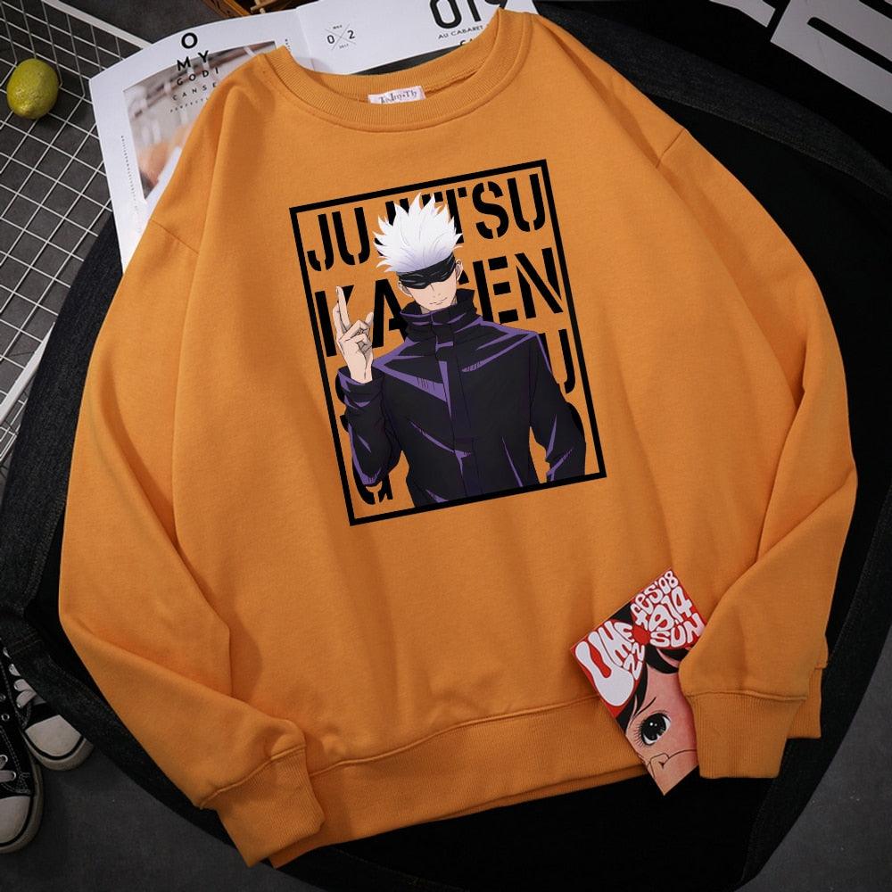 Gojo Satoru Jujutsu Keisen Anime Printed Oversize Men’s Hoodie - Elysian