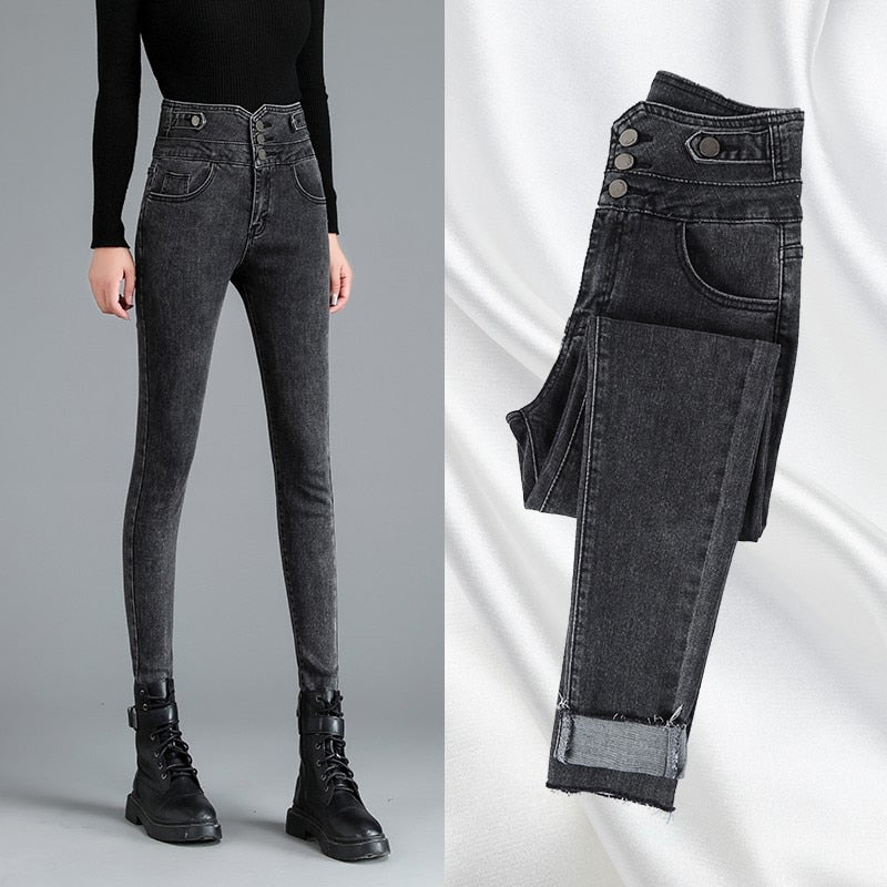 High Waist Skinny Womens Denim Jeans