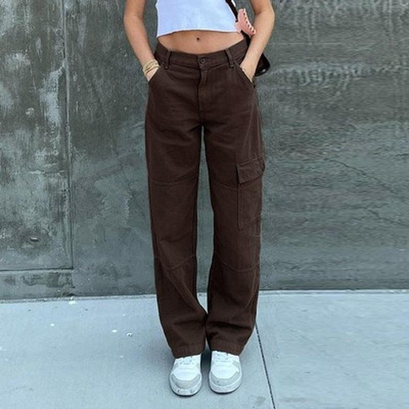 Straight Casual High Waisted Denim Pants - Elysian