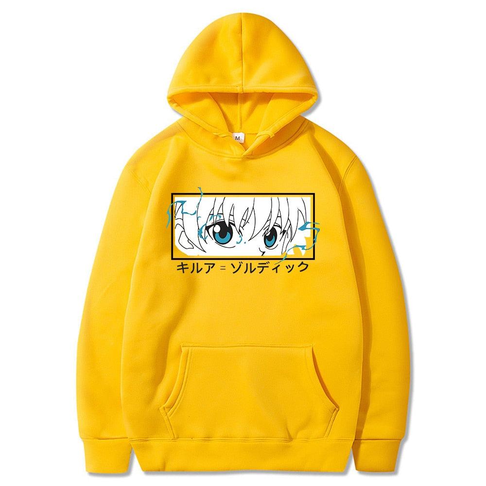 Hunter X Pullovers Hoodies Killua Zoldyck Eye Print Anime Hoodie Streetwear Tops - Elysian