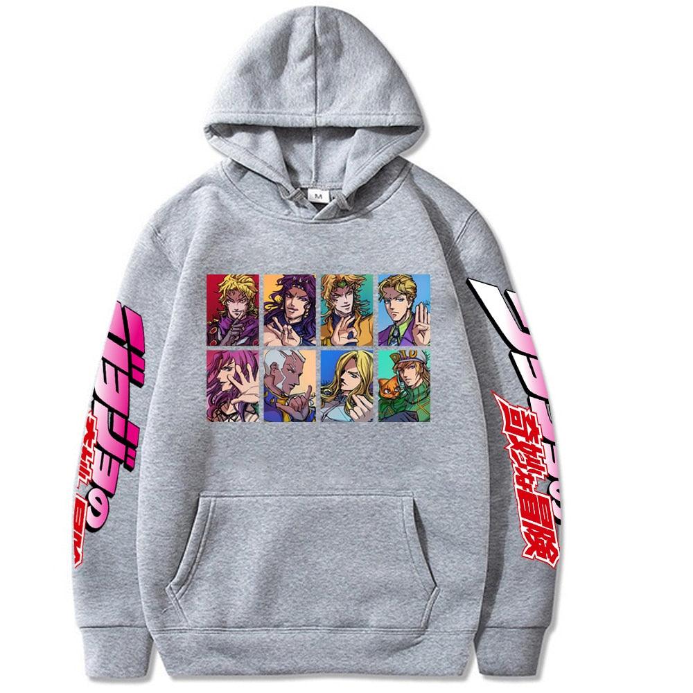 Jojo Bizarre Adventure Harajuku Hoodies Printed - Elysian