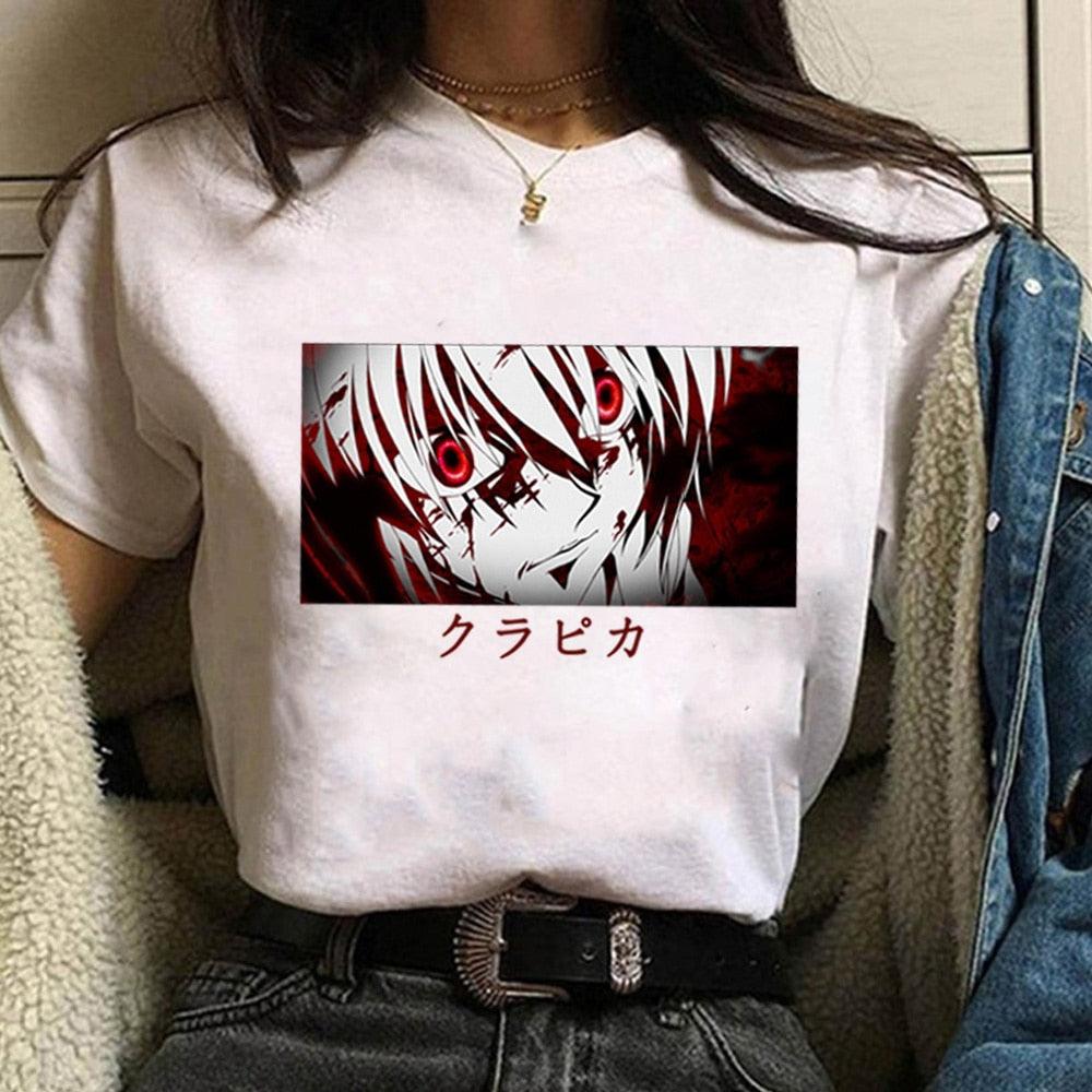 Kurapika Eyes Anime Manga Short Sleeve T Shirt Printed Tops - Elysian