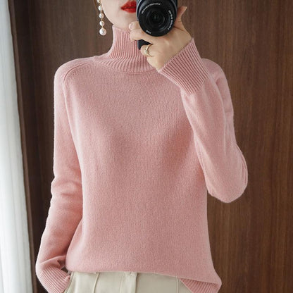 Turtleneck Pullover Bottoming Cashmere Sweater - Elysian