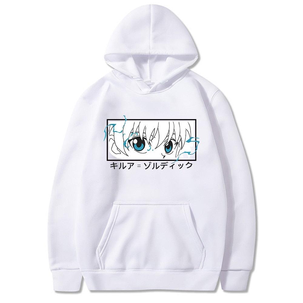 Hunter X Pullovers Hoodies Killua Zoldyck Eye Print Anime Hoodie Streetwear Tops - Elysian