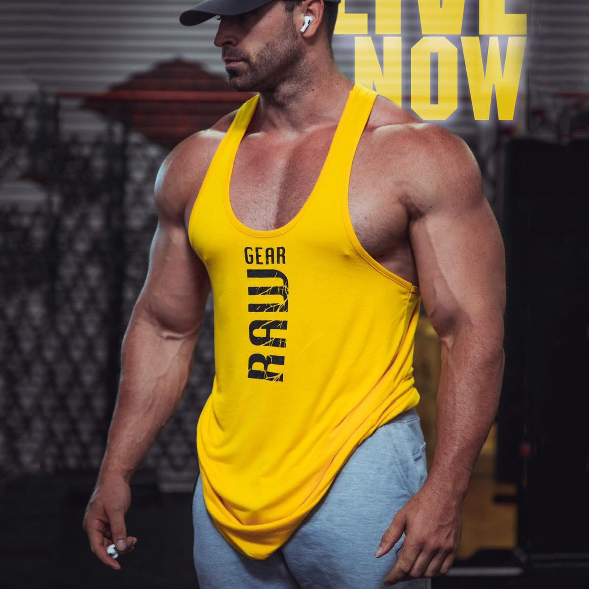 Mens GYM Wear Sleeveless Shirt.