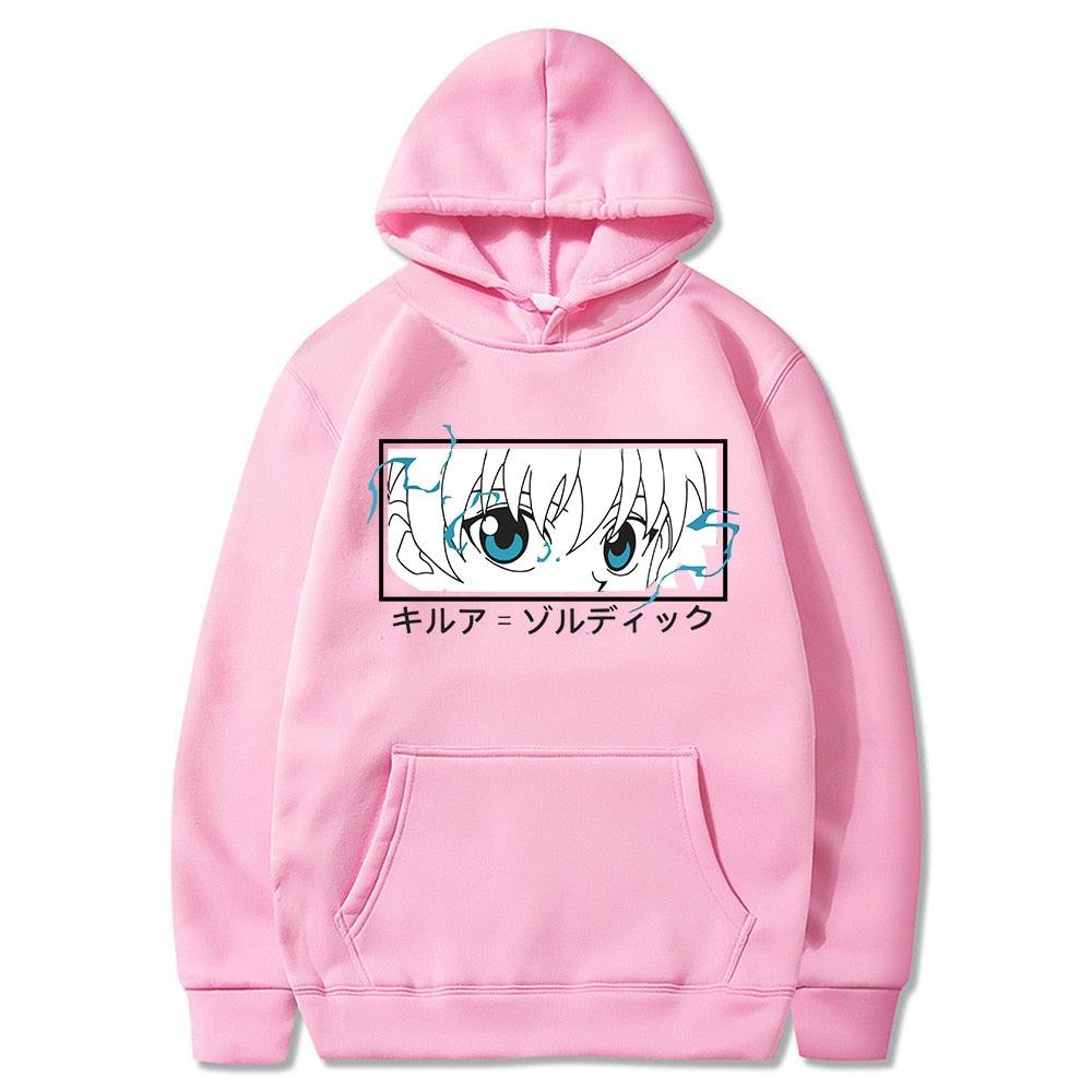 Hunter X Pullovers Hoodies Killua Zoldyck Eye Print Anime Hoodie Streetwear Tops - Elysian