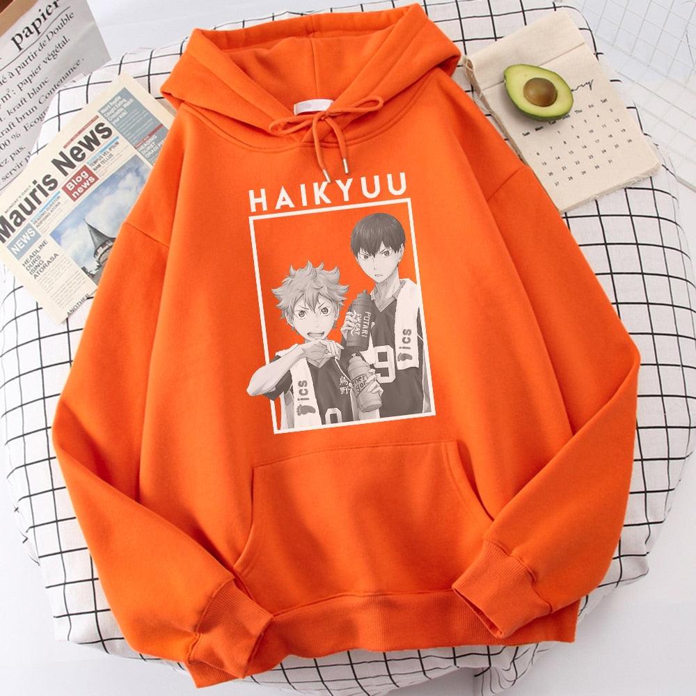 Casual Funny Hip Hop Hooded Japan Anime Hoodies Fly High Graphic Men Sweatshirts - Elysian