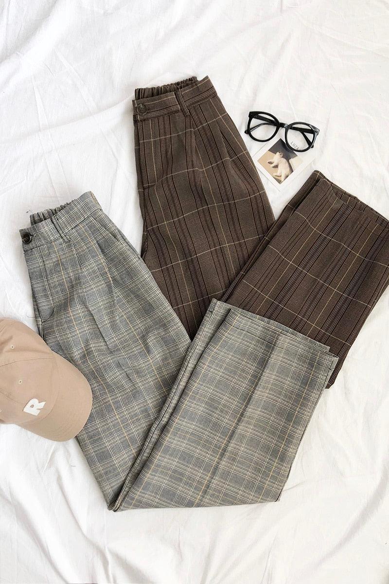 Mooirue Spring Women’s Plaid High Waist Pants - Elysian