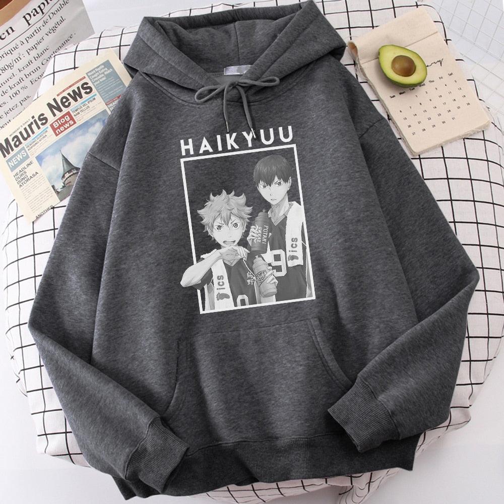 Casual Funny Hip Hop Hooded Japan Anime Hoodies Fly High Graphic Men Sweatshirts - Elysian