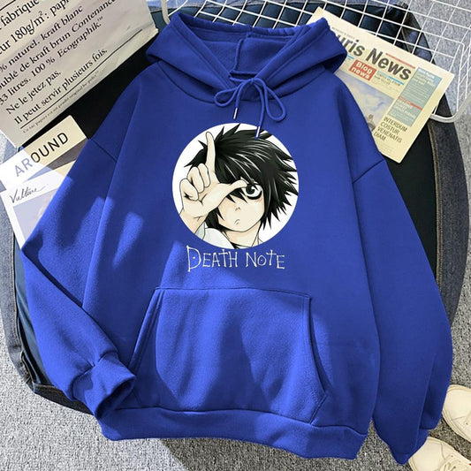 Japanese Manga Death Note L-Lawliet Anime Hoodie Fashion Streetwear - Elysian