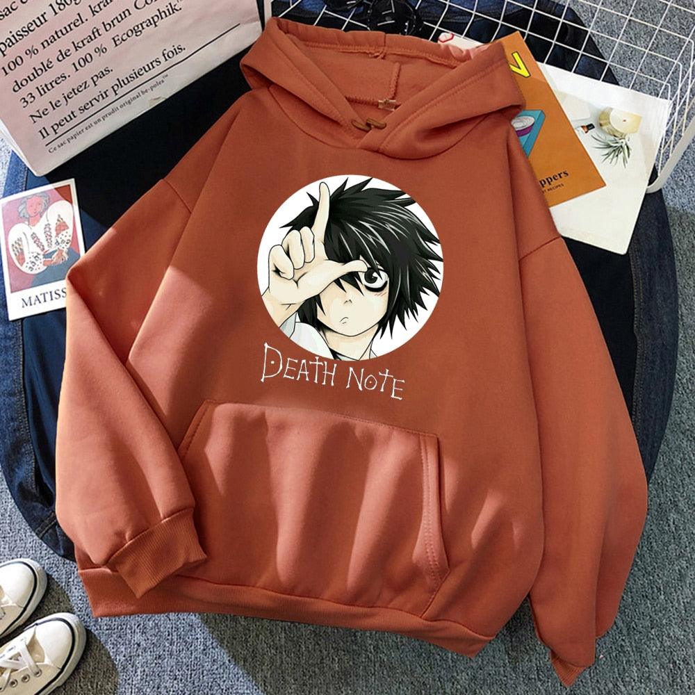 Japanese Manga Death Note L-Lawliet Anime Hoodie Fashion Streetwear - Elysian