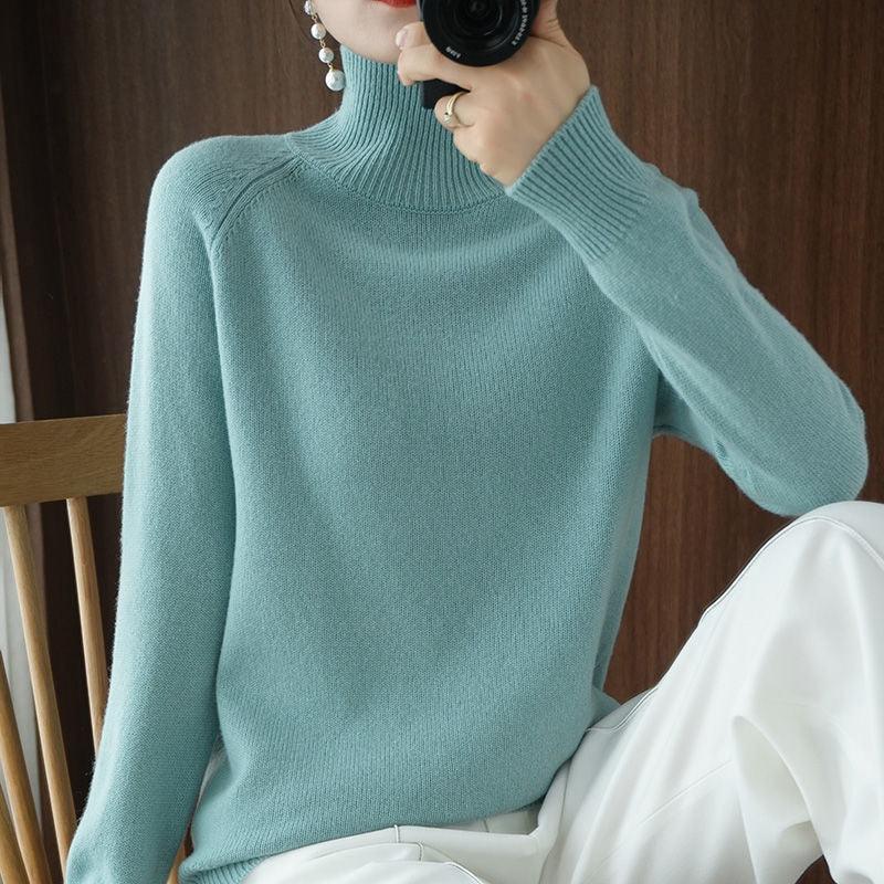 Turtleneck Pullover Bottoming Cashmere Sweater - Elysian