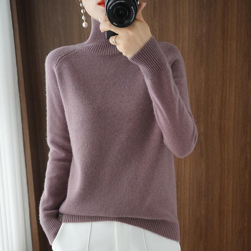 Turtleneck Pullover Bottoming Cashmere Sweater - Elysian