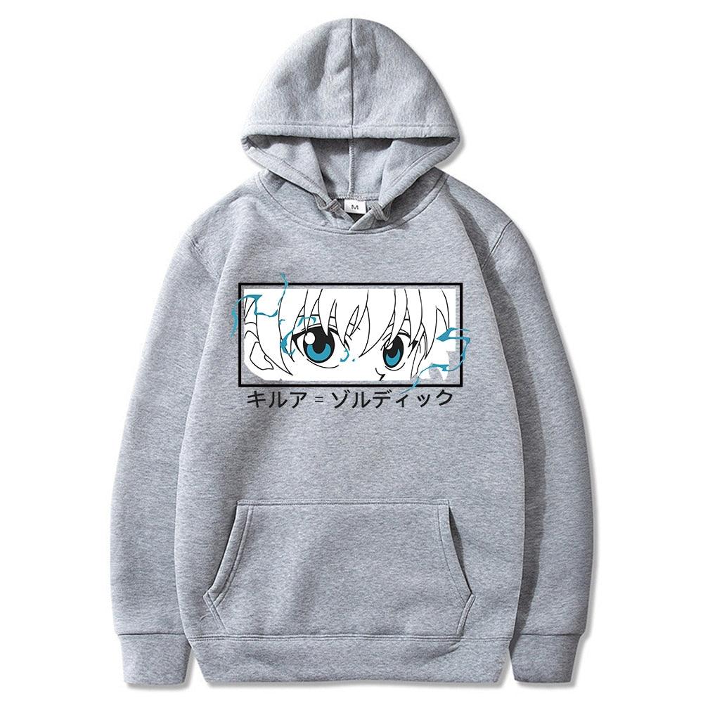 Hunter X Pullovers Hoodies Killua Zoldyck Eye Print Anime Hoodie Streetwear Tops - Elysian