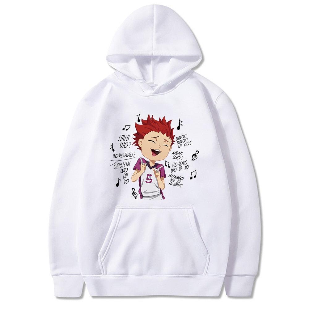 Funny Haikyuu Satori Tendou Men Anime Long Sleeved Hoodie - Elysian