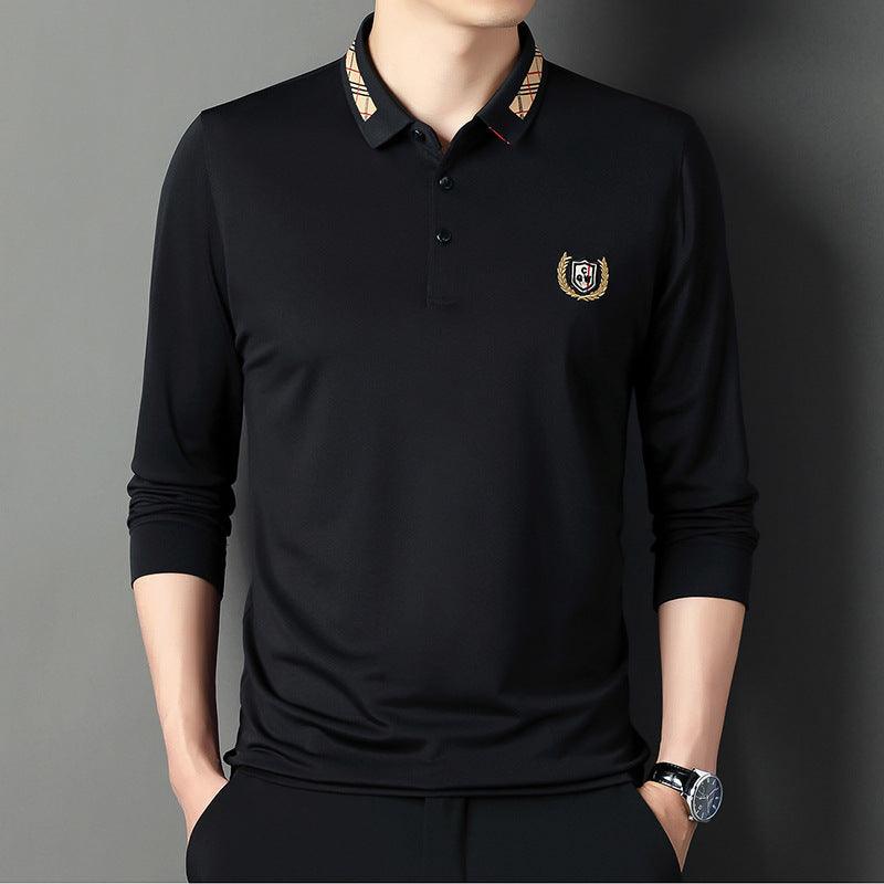 Men’s Long Sleeves Solid Colour Polo Shirt - Elysian