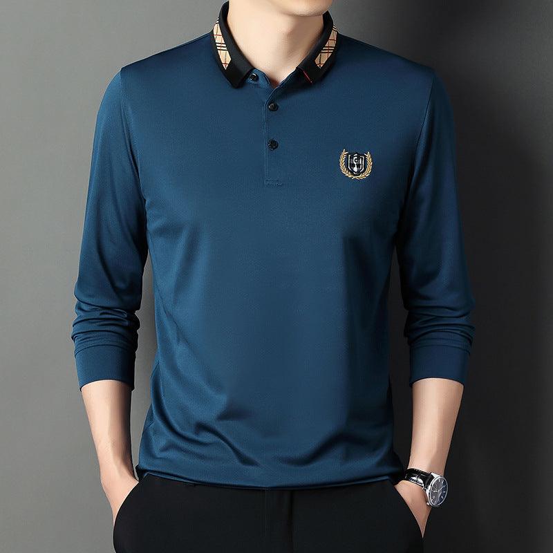 Men’s Long Sleeves Solid Colour Polo Shirt - Elysian