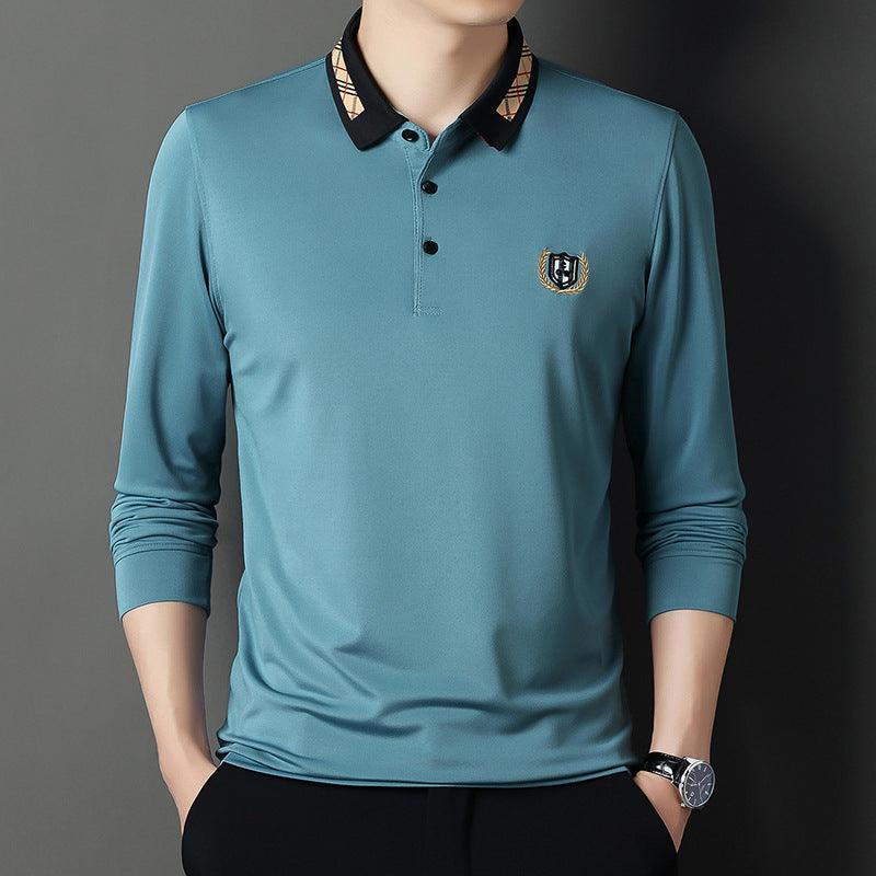 Men’s Long Sleeves Solid Colour Polo Shirt - Elysian