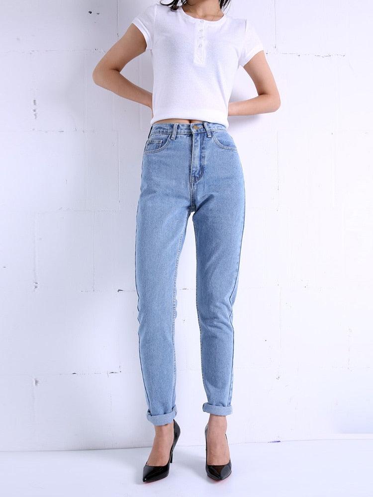 High Waist Harem Denim Jeans Pants Women’s - Elysian