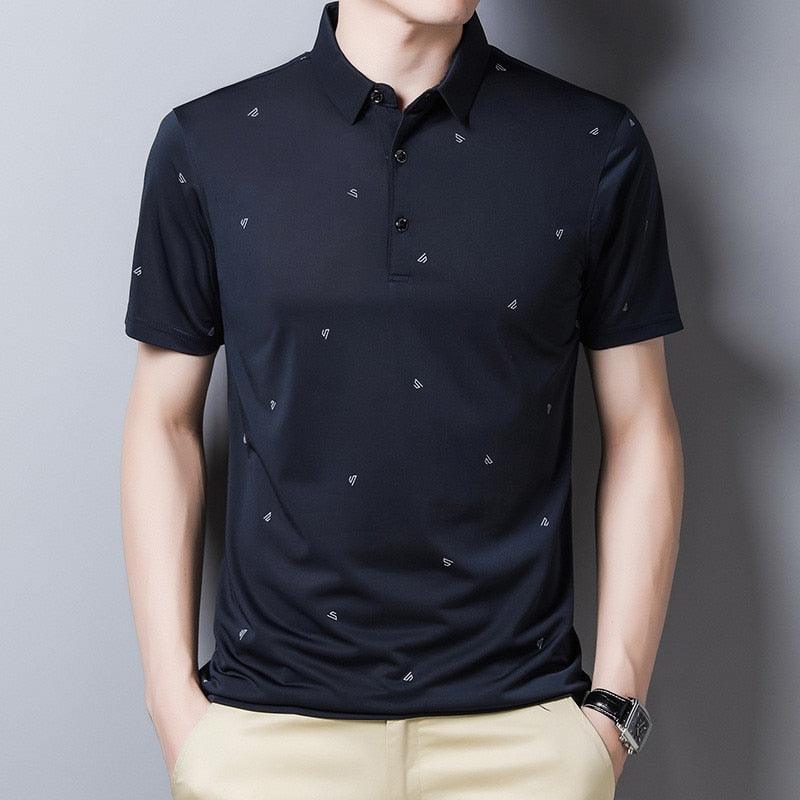 Men’s Short Sleeve Graphic Printed Polo T-Shirt - Elysian