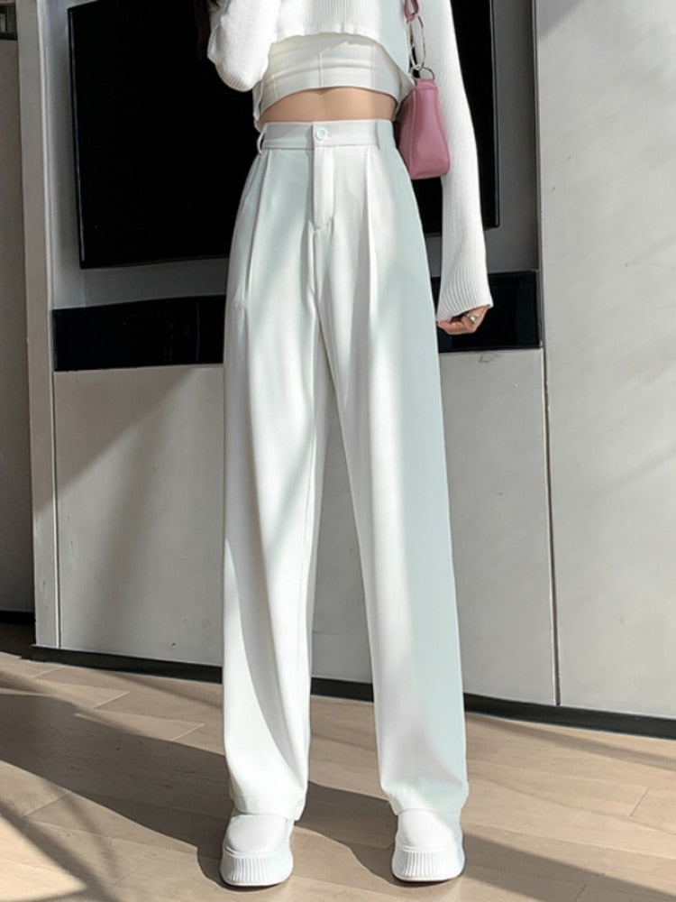 Women Casual Loose High Waist Leg Pants