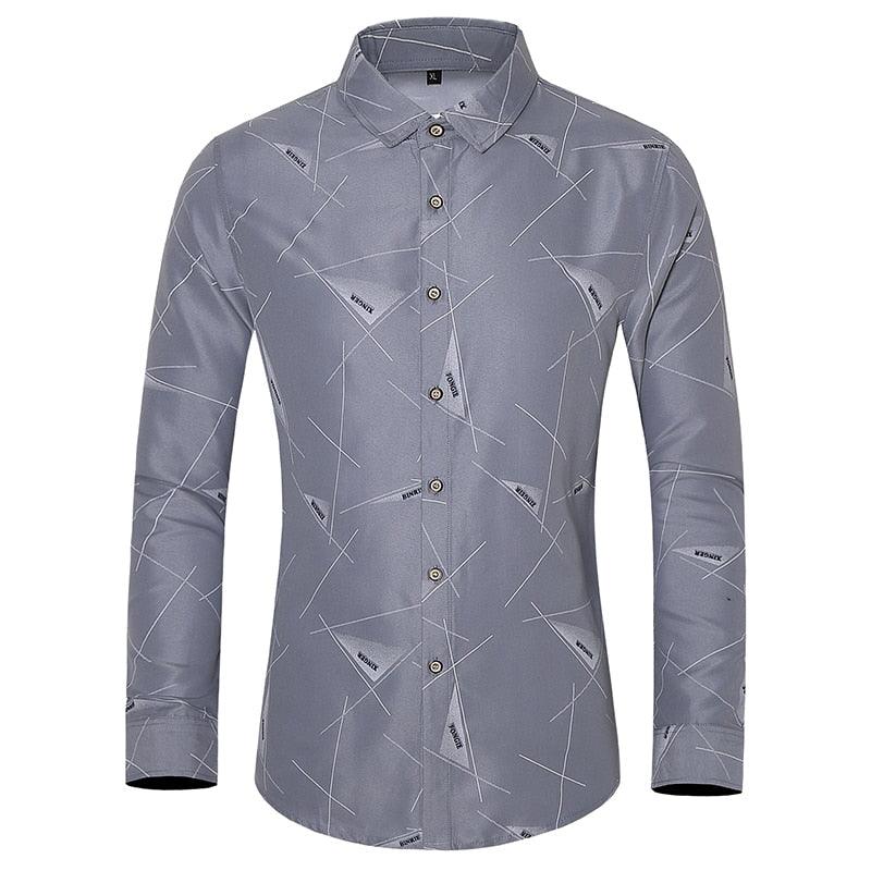 Printed Long Sleeve Men’s Shirt - Elysian