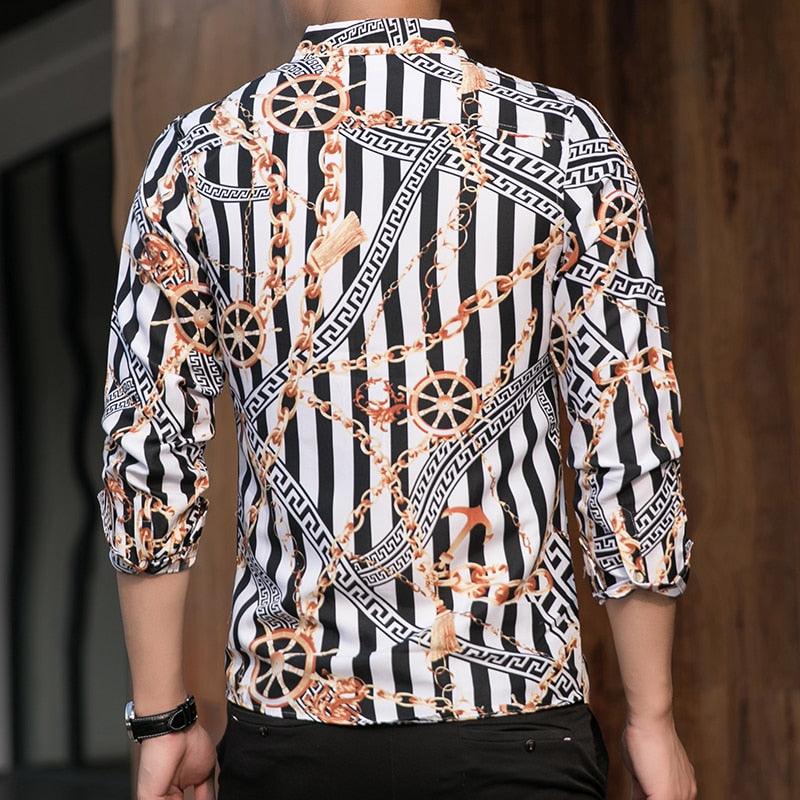 Printed Long Sleeve Men’s Shirt - Elysian