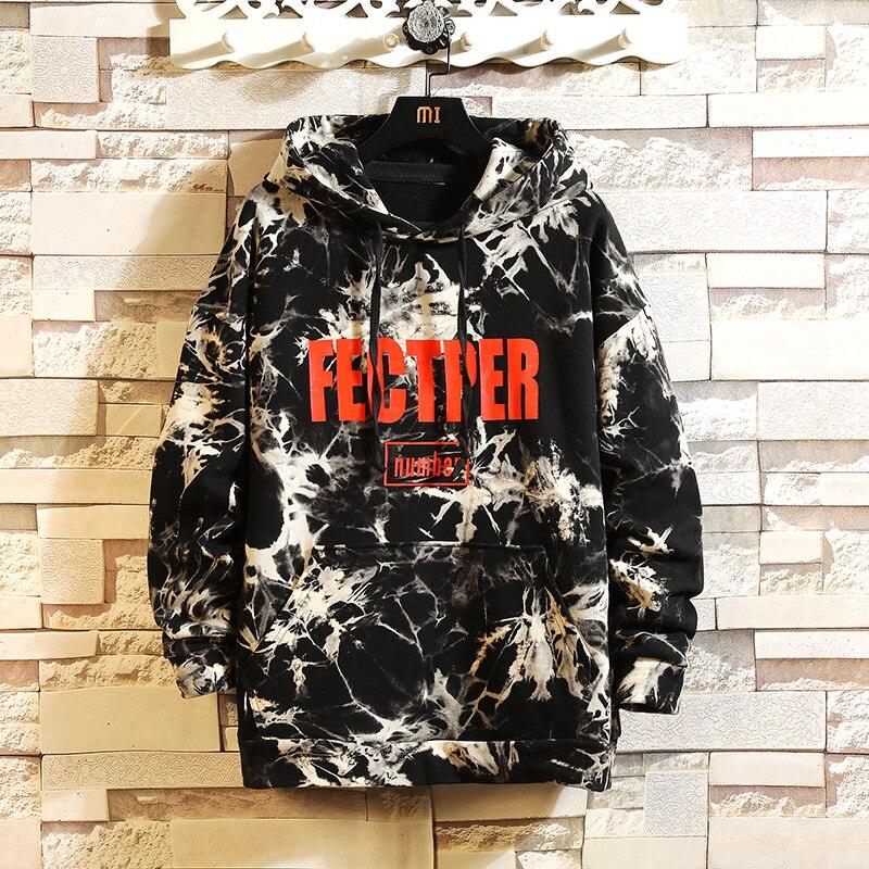 Printed Casual Men Oversized Loose Hoodie - Elysian