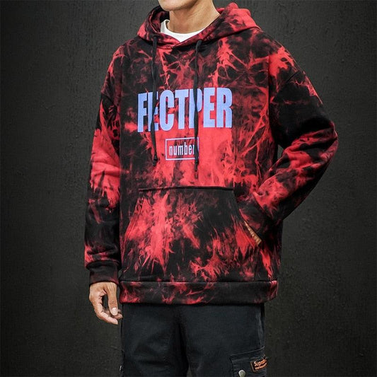 Printed Casual Men Oversized Loose Hoodie - Elysian